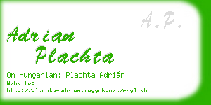 adrian plachta business card